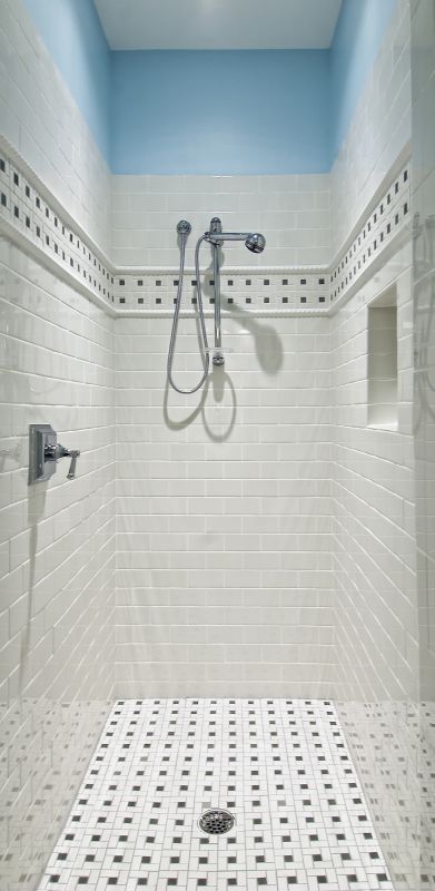 Tile Shower with Modern Fixtures
